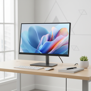 คอมพิวเตอร์ออลอินวันขนาด 23.8 นิ้ว โปรเซสเซอร์รุ่นที่ 12 รองรับ OEM ธุรกิจออลอินวันพีซี สีดำ A24219VW คอมพิวเตอร์ออลอินวันขนาด 23.8 นิ้ว - Product Image 1