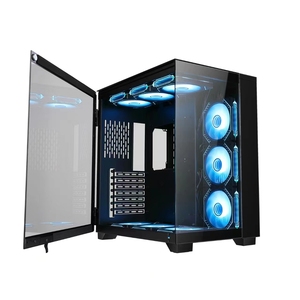 Herder Chất lượng cao giữa tháp Máy tính để bàn toàn cảnh Tempered Glass PC Vỏ mát argb e-thể thao chơi game máy tính Tủ CPU tủ - Product Image 4