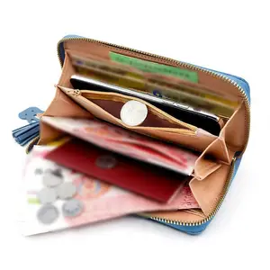 Bán buôn tùy chỉnh carteras baratas por thị trưởng của phụ nữ da mini Dài Ví cho phụ nữ thời trang