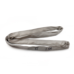 Eslinga Redonda Suave Sin Fin de Poliéster 100% Certificada CE EN 1492-2 de Alta Tenacidad 4T 4M Gris para Elevación de Carga Pesada en Grúas y Camiones - Product Image 3