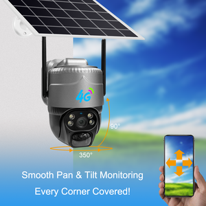 V380pro ngoài trời năng lượng mặt trời an ninh CCTV Hệ thống camera 4G Sim Thẻ IP Mạng tầm nhìn ban đêm được xây dựng trong mic CMOS thẻ nhớ đám mây - Product Image 6