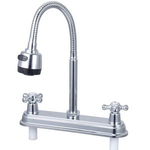 <span class=keywords><strong>Grifo</strong></span> mezclador de cocina de doble manija con caño giratorio de 8 pulgadas, de plástico ABS, montado en encimera, precio económico de fábrica, Grifos Cocina Griferias - Product Image 4