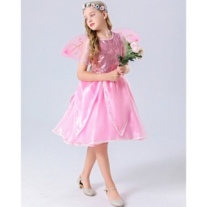 Halloween Kids Princess Dress Girls Cosplay Outfit Little Girl <strong>Winged</strong> Gown Masquerade Stage Performance Costume - Product Image 3