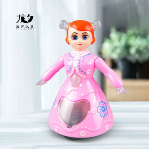 Muñeca Eléctrica Longxi para Niñas, Muñeca Rosa <span class=keywords><strong>de</strong></span> Dibujos Animados, Juguetes con Luces, Juguete Educativo, Marioneta <span class=keywords><strong>Musical</strong></span>, Robot para Niños - Product Image 1