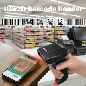 Escáner de Código de Barras Económico para Almacén, Lector de Código de Barras Inalámbrico USB 2.4G, Escáner Automático de Códigos QR 1D 2D para Almacén y Comercio Minorista - Product Image 3