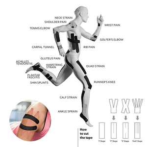 Cinta Kinesiológica de Algodón de 5cm, Banda Elástica Protectora Deportiva, Vendaje para Muñeca, Soporte para Rodilla, Correa para Tobillo, Alivio del Dolor de Pierna - Product Image 4