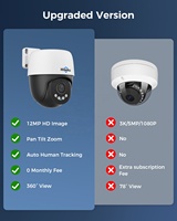 Cámara de Seguridad IP PTZ para Exteriores, Full HD, 12MP/8MP, Visión Nocturna, Gran Angular, Seguimiento de Movimiento Humano, POE, CCTV
