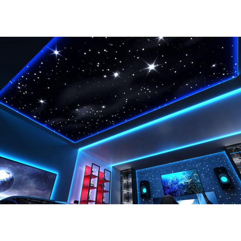 Plafoniera a stella in fibra ottica, pannello a soffitto a stella con illuminazione a LED RGBW con telecomando per Home Theater