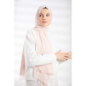 Pañuelo de Chifón Rosa Pálido Largo para Mujer, Pañuelos de Seda Suaves al Tacto - Product Image 1