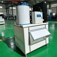 Machine à glace en flocons de grande capacité 2500 kg 3000 kg par jour |   Machine à glaçons en forme de flocon de neige pour le refroidissement du béton |   Machine à glaçons industrielle