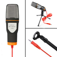 Micrófono de condensador profesional para PC, ordenador portátil, grabación, estudio, cantar, retransmisión de juegos, SF-666, 3,5 MM