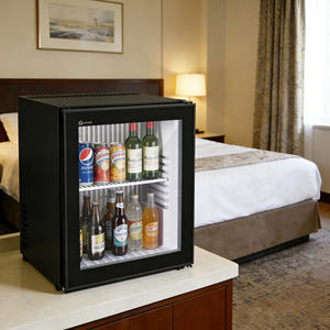 Mini Refrigerador <span class=keywords><strong>Rockstar</strong></span> de Una Puerta, Refrigerador Comercial de Exhibición, Enfriador de Champán para Habitación de <span class=keywords><strong>Hotel</strong></span>, Refrigerador Pequeño - Product Image 1