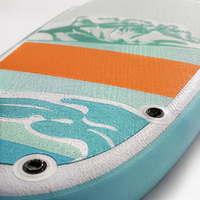 Planche de paddle gonflable de 10,5 pieds avec accessoires complets : pagaie en aluminium, pompe, leash, aileron, sac à dos
