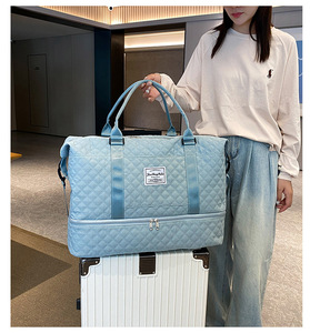 2pcs Carry Duffel <b>Tote</b> <b>Bag</b> Set Wet Pocket Shoes <b>Compartment</b> Large Capacity <b>Bag</b> Small Handbag Party Gifts Gym <b>Bag</b> Party Gifts - Product Image 5