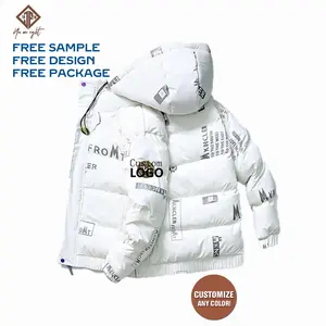 冬の服のためのヨーロッパとアメリカのスタイルの無地の肥厚ルーズスタンドアップカラーフィットメンズダウンジャケット