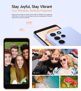 สมาร์ทโฟน Ulefone Note 22 หน้าจอขนาดเล็ก 5 นิ้ว กล้องหลัง 2MP หน่วยความจำ 3GB + 32GB แบตเตอรี่ถอดได้ 3000mAh รองรับซิมคู่ ระบบปฏิบัติการ Android 16 Go - Product Image 5