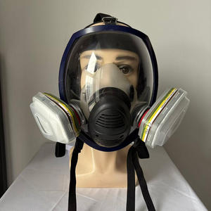 قناع غاز كامل الوجه CF01 مع خرطوشة فلتر A1B1E1K1 لرش الطلاء الكيميائي والتعامل مع المواد الكيميائية في حالات الطوارئ - Product Image 1