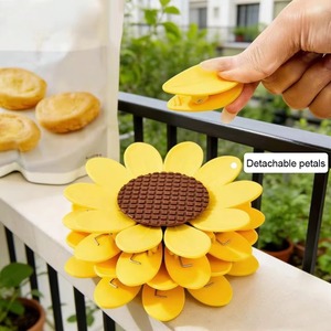 2 in 1 Magnetic <b>Fridge</b> Magnets Sunflower Multifunctional Sealing Clips for Food Storage Chip Clips for Snacks - Product Image 5
