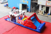 Parcours d'obstacles gonflable commercial Dalmatien, château gonflable d'amusement extérieur/aire de jeux gonflable intérieure pour enfants