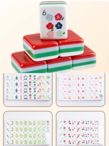 En Stock: Juego de 160 Fichas de Mahjong Americanas de Acrílico de 4 Capas, Lujosas, Grabadas, Modernas, Ecológicas, Duraderas y Portátiles - Product Image 3