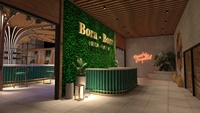 Comptoir de bar de restaurant moderne, design personnalisé pour hôtel, mobilier de restaurant à vendre
