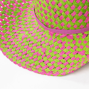 Bán Buôn Thời Trang Hợp Thời Trang Hai Tone Màu Tay Làm Bằng Giấy Rơm Mũ Cao Bồi Cho Phụ Nữ Người Đàn Ông Mùa Hè Mặt Trời Bóng Râm - Product Image 6