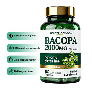 Voedingssupplement <span class=keywords><strong>Bacopa</strong></span> Monnieri capsules |   180 capsules |   Glutenvrij supplement - Product Image 1