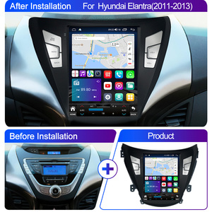 Lehx 2 DIN Android 12 đài phát thanh xe đa phương tiện Stereo cho Hyundai Elantra Avante I35 2011-2013 GPS 4 gam Carplay 9.7 "Tesla phong cách - Product Image 5