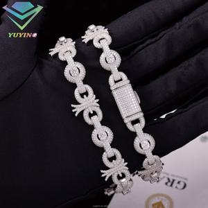 New Style S925 <b>Silver</b> <b>Cuban</b> Bracelet Pass Diamond Tester with VVS1 Moissanite Iced GRA Certificate Hip Hop Jewelry Gift - Product Image 5