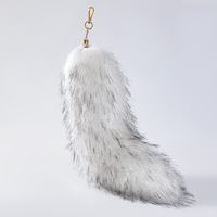 Porte-clés queue de renard Therian JOYFFO, couleurs durables et réalistes, fourrure douce pour cosplay et foires médiévales