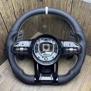 Volante Deportivo de Cuero de Lujo YLC para <span class=keywords><strong>Mercedes</strong></span> Benz para AM-G W447 SLK R171 Clase G A220 W219 GLE W176 ML W202 A45 AMG CLS - Product Image 1