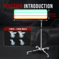 Nouvelle arrivée : Panneau lumineux PDR avec support en acier inoxydable, lampe portable de détection de bosses de voiture, panneau LED pour la réparation de bosses sans peinture