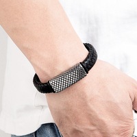 XILIANGFEIZI 2026 Nouveau Bracelet en Cuir et Acier Inoxydable Tendance Unique pour Hommes Accessoires Vente en Gros