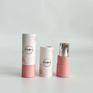 Envase cilíndrico de cartón ecológico, impreso a todo color, en color rosa, tipo tubo de papel grande, caja redonda, tubo de papel extensible. - Product Image 2