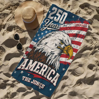 Serviettes de plage surdimensionnées, 250 Years Patriotic, douces, absorbantes, à séchage rapide, pour adultes, hommes et femmes