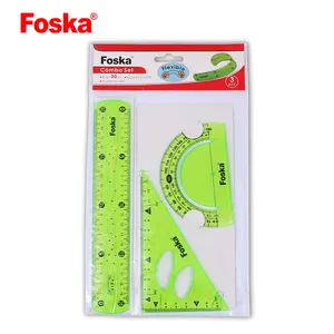 Foska 20CM Nhựa Linh Hoạt Hình Hình Học Trường Cai Trị Đặt