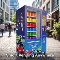 Distributeur automatique réfrigéré personnalisé avec lecteur de carte, distributeurs de boissons gazeuses, distributeurs de collations et de nourriture à vendre