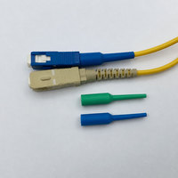Accessoires de connecteur flexible à fibre optique SC, 0,9 mm, 35 mm, monomode simple, certifié RoHS, avec protection anti-tension et anti-courbure