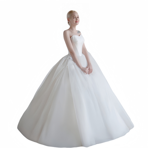 Taglie forti <span class=keywords><strong>abito</strong></span> da ballo <span class=keywords><strong>bianco</strong></span> <span class=keywords><strong>senza</strong></span> <span class=keywords><strong>spalline</strong></span> <span class=keywords><strong>abito</strong></span> da sposa-gonna in Tulle multistrato e Silhouette elegante per le spose da principessa - Product Image 3