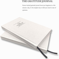 Journal de Gratitude : Plus de Bonheur, Affirmations, Réflexions, Guide Efficace de Manifestation – Journal Quotidien Non Daté à Spirale avec Reliure Cousue