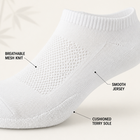 Chaussettes de randonnée en bambou OEM personnalisées, coupe basse, performance, amorties, respirantes, en maille, anti-odeur naturel, vente en gros