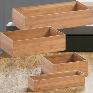 Custom Bamboo <strong>Box</strong> Organiser <strong>Storage</strong> Wholesale <strong>Wooden</strong> <strong>Box</strong> <strong>Storage</strong> Decorative <strong>Storage</strong> Boxes - Product Image 1