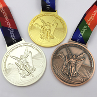 Médaille promotionnelle personnalisée en alliage de zinc durable, fabriquée en or, argent, bronze, gravée, marathon, course à pied, triathlon, sport, finisseur