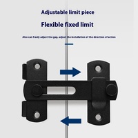 Loquet d'angle moderne à 90 degrés pour porte coulissante, antivol, en acier inoxydable, pour cage à animaux, accessoires de porte, garantie 5 ans