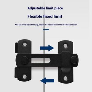 Loquet d'angle moderne à 90 degrés pour <span class=keywords><strong>porte</strong></span> <span class=keywords><strong>coulissante</strong></span>, antivol, en acier inoxydable, pour cage à animaux, avec vis de fixation pour salle de bain, garantie 5 ans - Product Image 3