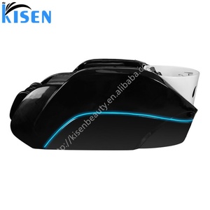 เตียงสระผมไฟฟ้า KISEN พร้อมระบบนวดศีรษะด้วยน้ำและเครื่องอบไอน้ำ  พร้อมไฟบำบัดหลากสี  อุปกรณ์สปาเท้าสำหรับร้านเสริมสวย - Product Image 3
