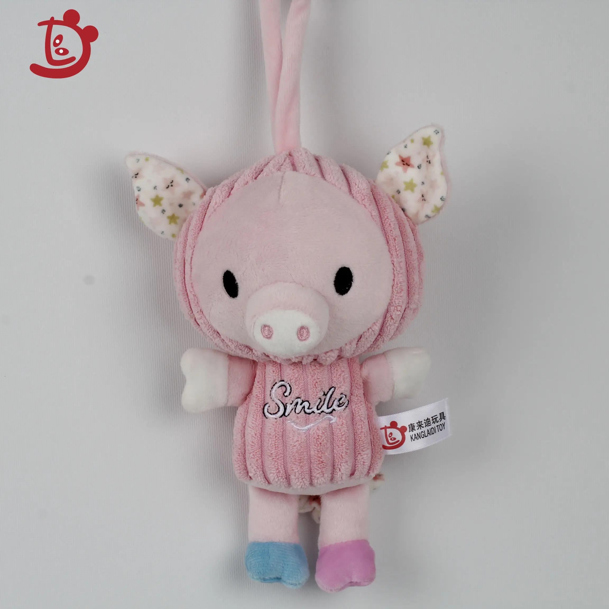 Juguetes de peluche mayorista customSuper suave con ropa de dibujos animados de animales de peluche juguetes de peluche de cerdo Rosa regalo