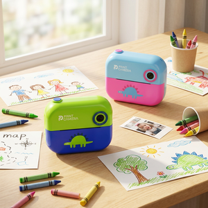 Schattige kindercamera Dubbele lens 2,4 inch scherm 32G-128G geheugen Directe foto-uitvoer 18 stickertjesontwerpen Oplaadbare batterij MP3-spel - Product Image 1