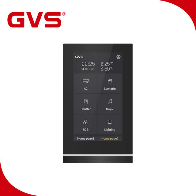 Smart Hotel Touch Screen Temperature Control KNX Panel Wall Central Control Glass Smart KNX Switch