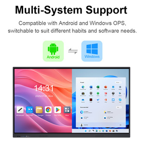 65 75 pouces 4k écran tactile écran plat interactif LCD tableau intelligent numérique pour les écoles d'enseignement tableau blanc interactif - Product Image 3